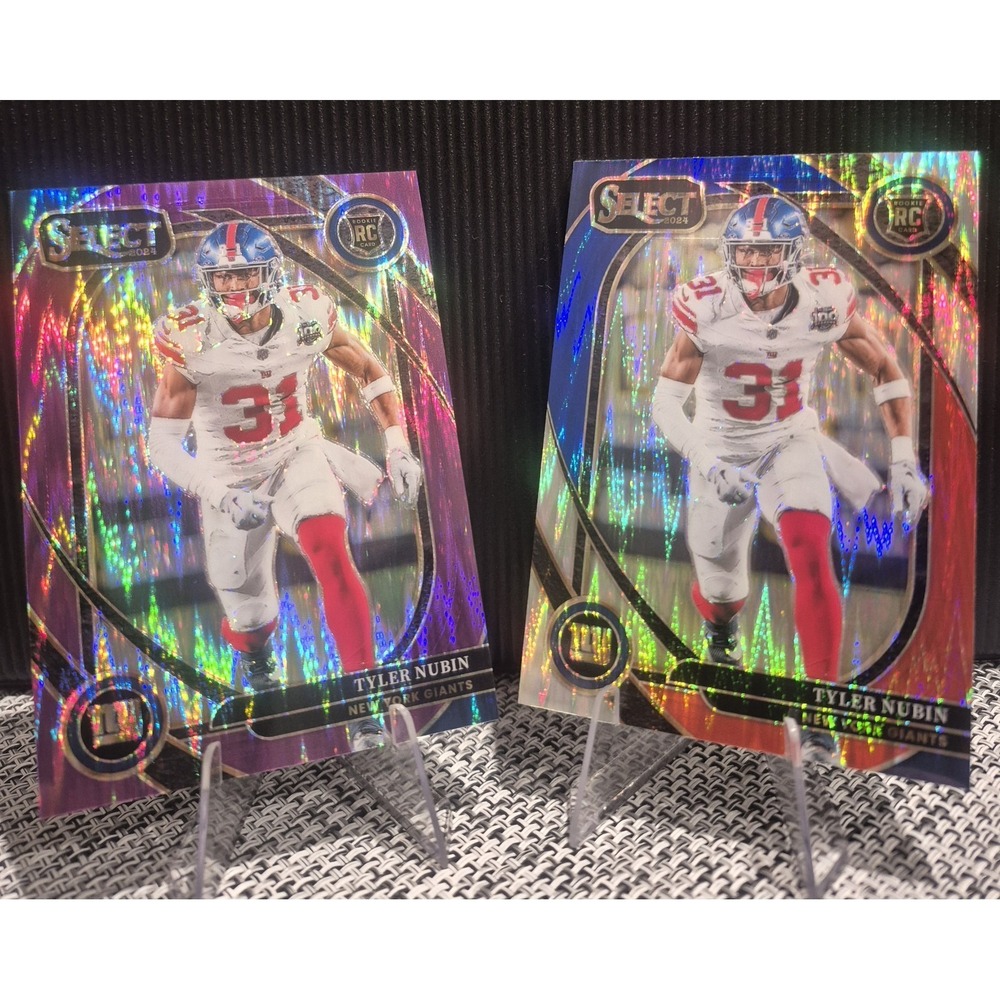 2024 Select Tyler Nubin #299 Club Level Purple Shock Prizm /360 (RC) NY Giants